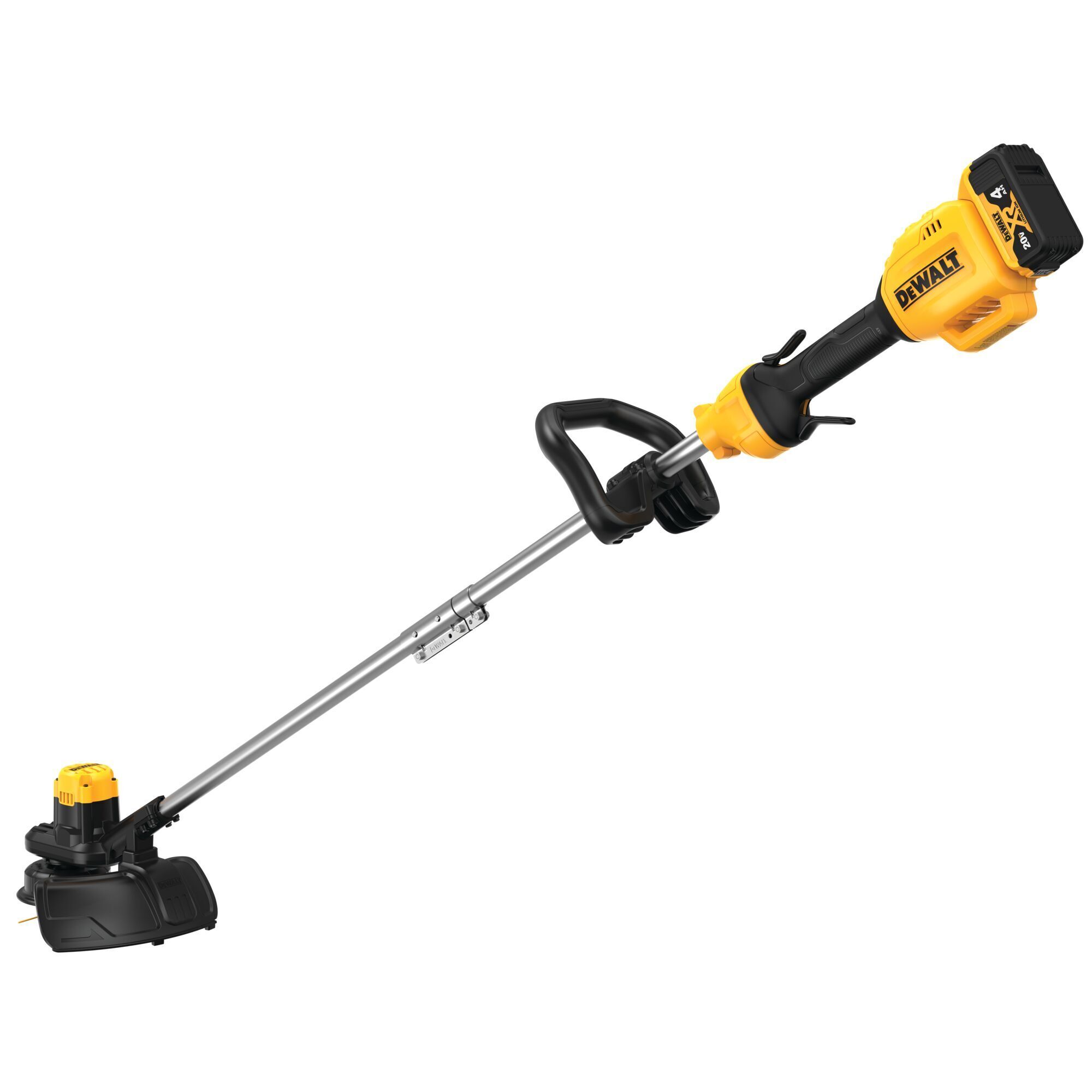 DEWALT 20V MAX Cordless String Trimmer — 13in. Cutting Swath, Gear Drive, 4.0Ah Battery, Charger Included, Model# DCST925M1